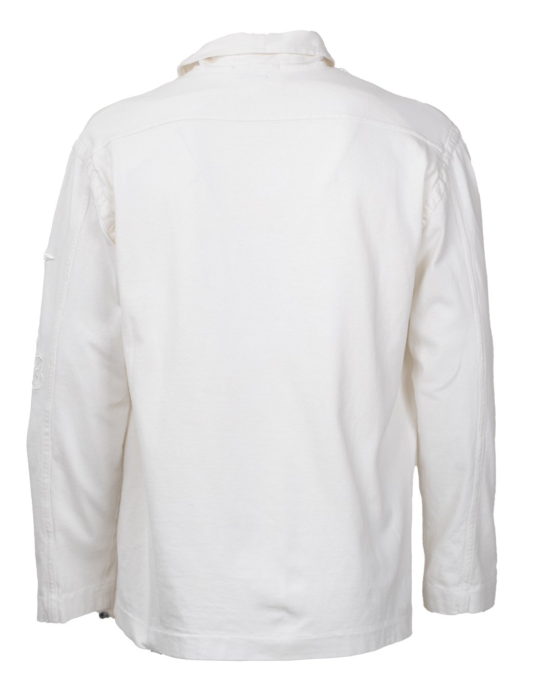 Maglia Polo Uomo Stone Island Panna in Cotone a Coste Manica Lunga Vintage - foto 2