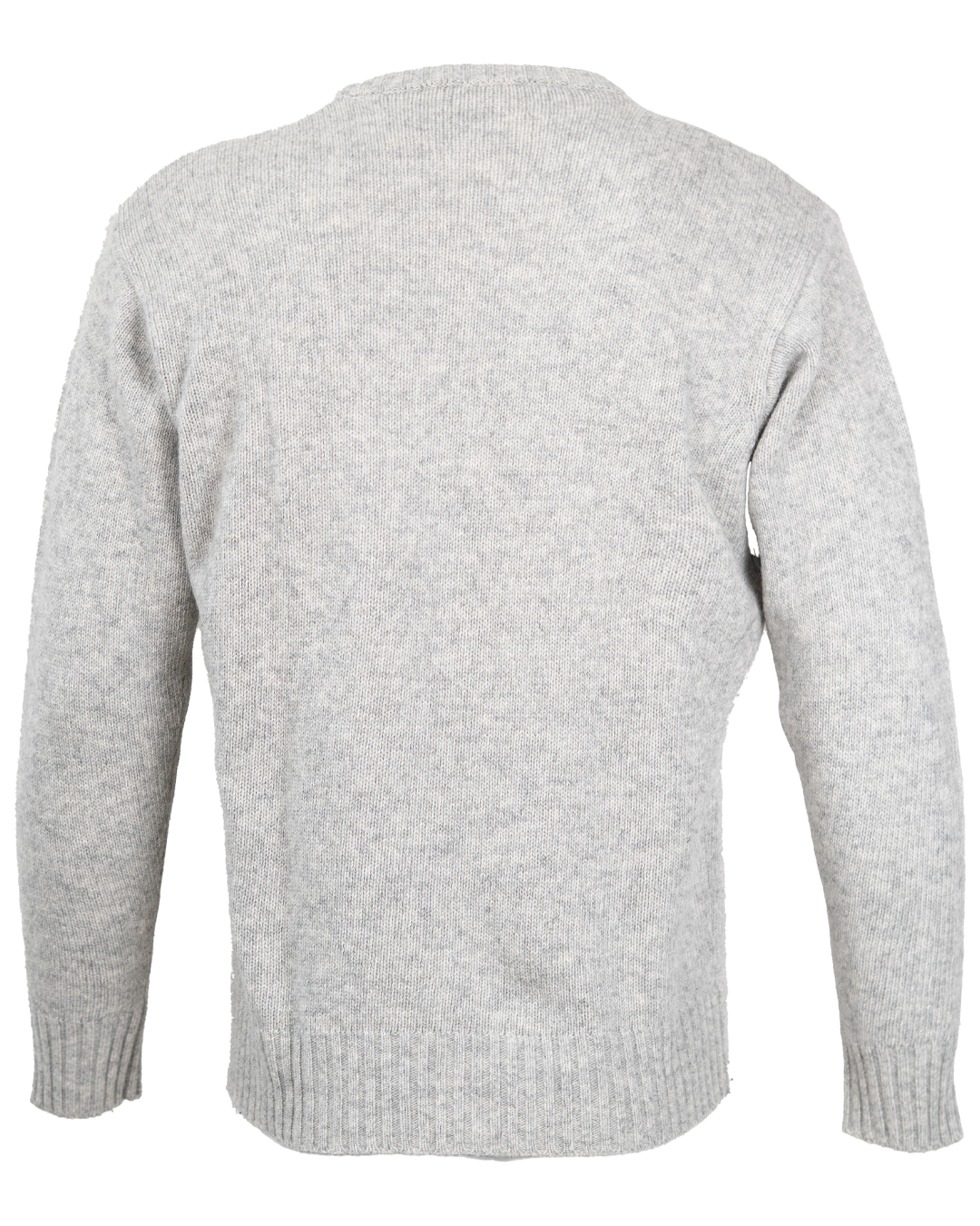 Maglione Girocollo Uomo North Sails Grigio Chiaro Mélange Vintage Anni 2000 con Patch Logo NS Ricamato - foto 2