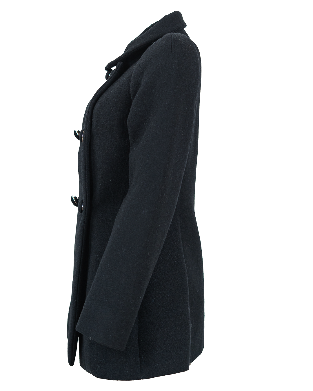 Cappotto Donna Prada Nero Doppiopetto Vintage Anni 2000 Spalle A Sbuffo E Bottoni Ricoperti 3 Cappotto Donna Prada Nero Doppiopetto Vintage Anni 2000 Spalle A Sbuffo E Bottoni Ricoperti - Foto 3